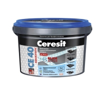 Затирка Ceresit СЕ А 40 2-10мм серебристо-серая (эластичная,водооттал.,противогриб.)